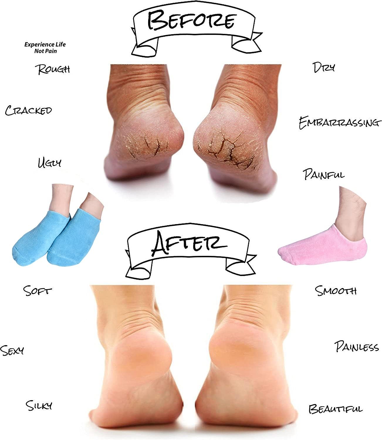 Spa gel socks (Anti Slip & Ease care for foot)