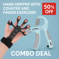 Hand Grip with Counter+1 pc Silicone Finger Exercise Grip