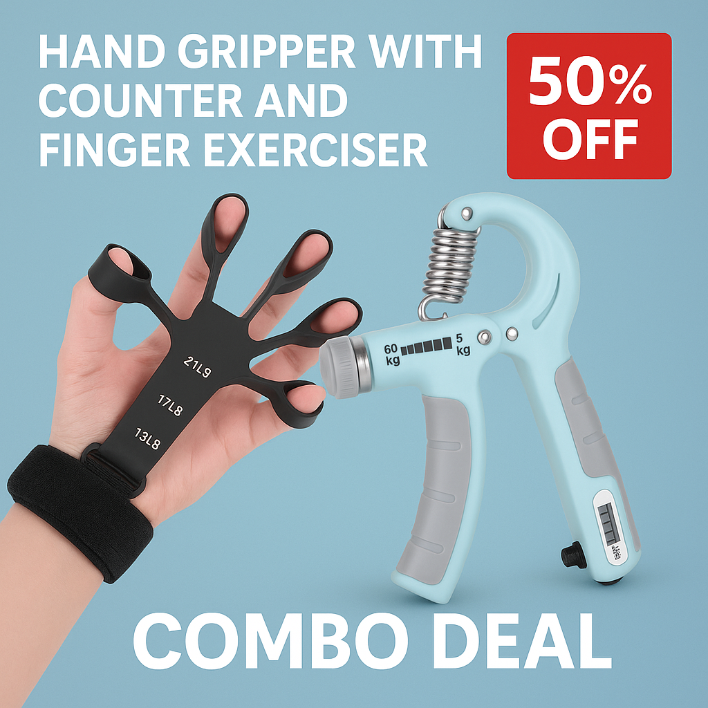 Hand Grip with Counter+1 pc Silicone Finger Exercise Grip