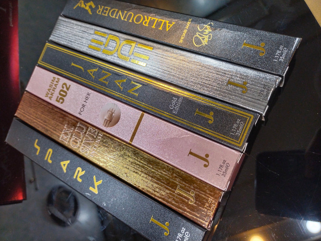 Premium J. Pack of 6 long lasting perfumes 35ML