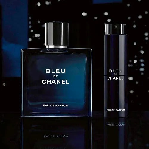 Combo Set Bleu De Chanel 100ML+Dior Sauvage 100ML with original magnet cap (Alcohol-Free Fragrance - Fresh and Intense Notes)