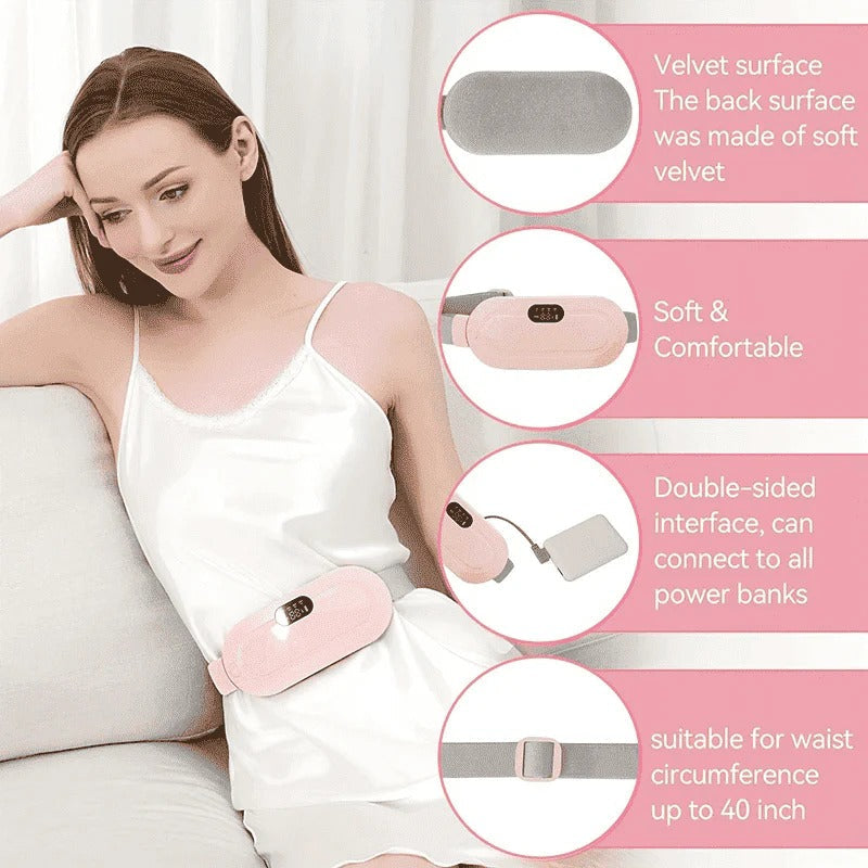 Period/Menstrual Cramp Relief Belt and Massager (1 Year Warranty) (DELIVERY FREE)
