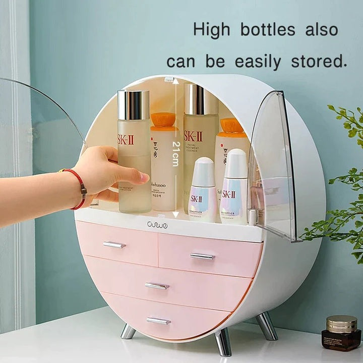 Oval Shaped Cosmetic Organizer